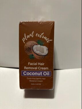 plant extract facial hair removal cream formulated with coconut oil